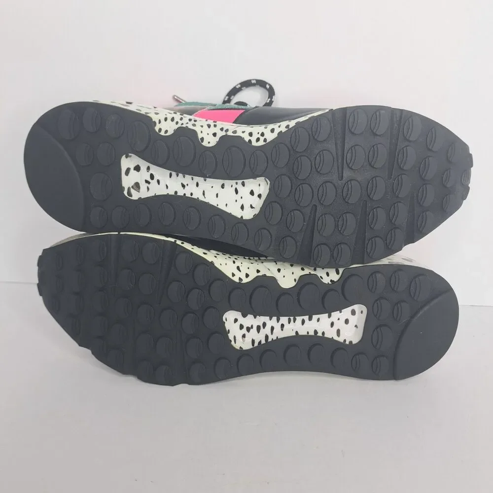 Steve Madden Cliff Sneaker Multi Bright Animal Print Pink Blue Gray Size 10M